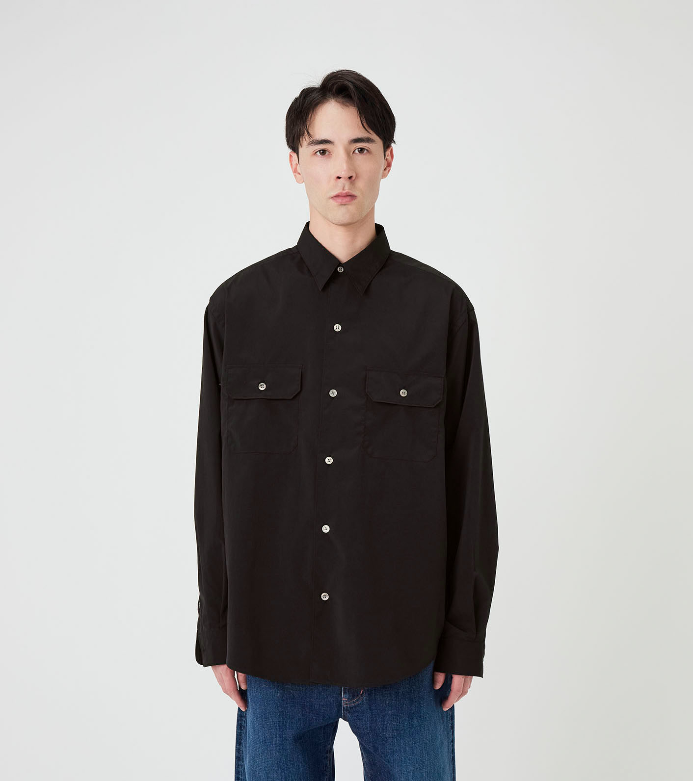 ザノースフェイスパープルレーベル　タイプライターシャツ　Ｍ　メンズ　ナナミカ nanamica / Polyester Typewriter Shirt