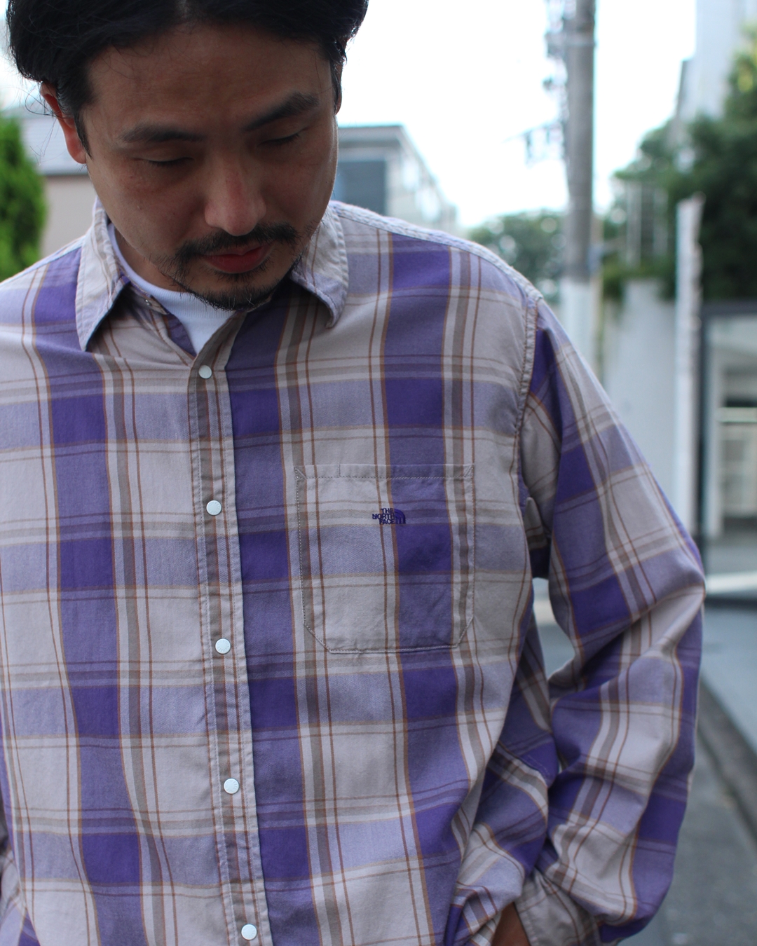 the north face purple label shirt