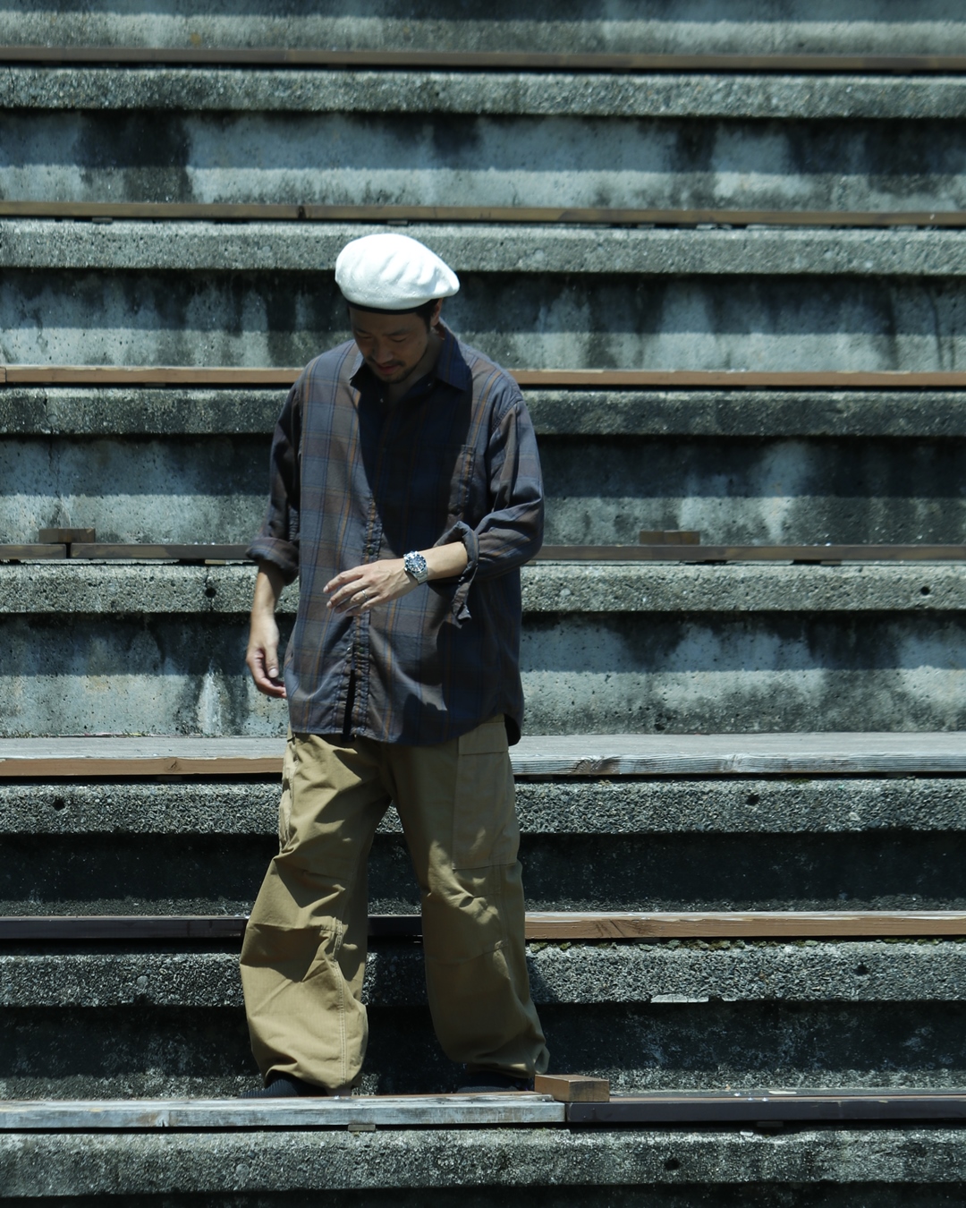 flannel and cargo pants