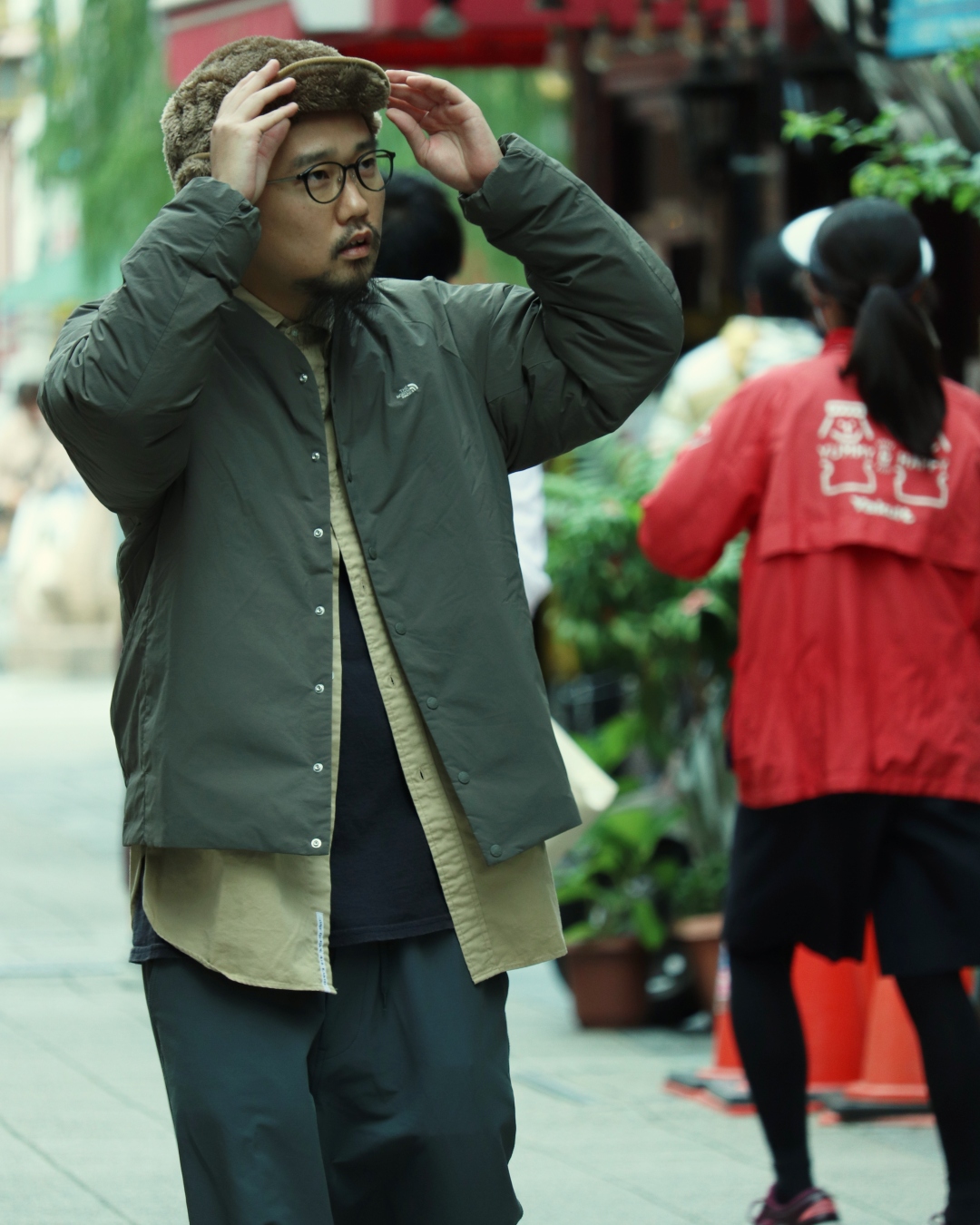 the north face purple label down cardigan