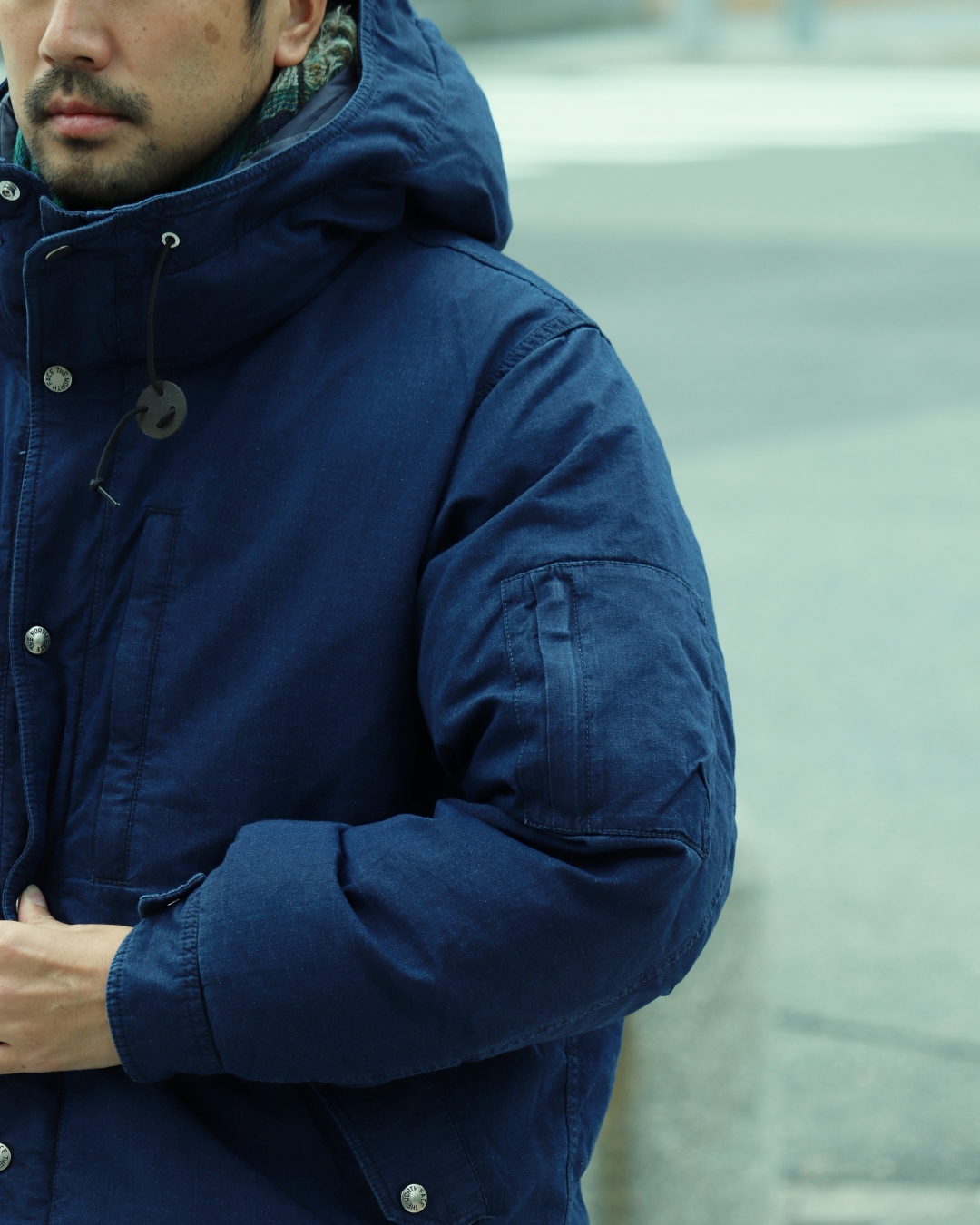 the north face purple label hooded down coat