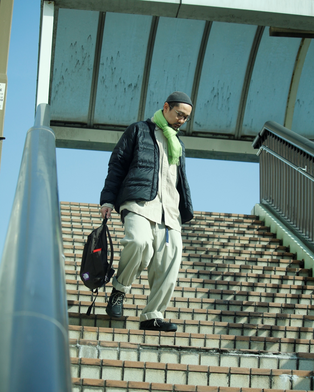 the north face purple label cotton down jacket