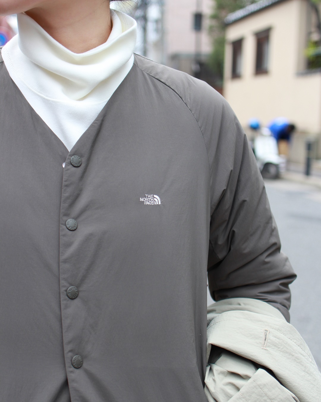 the north face purple label down cardigan