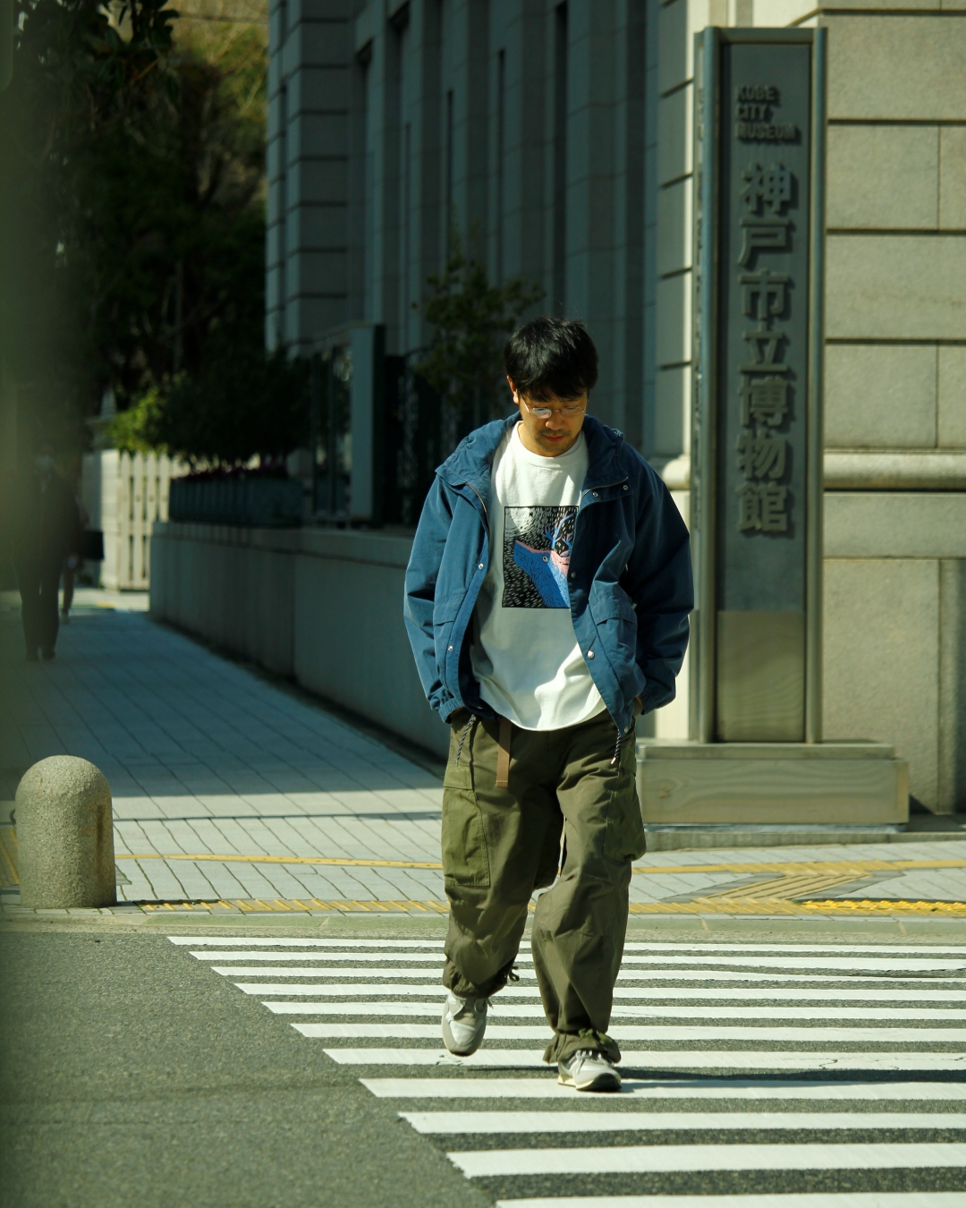 Nanamica The North Face Purple Label Indigo Mountain Wind Parka 8oz L S Graphic Tee