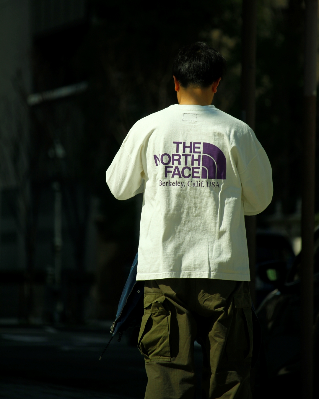 Nanamica The North Face Purple Label Indigo Mountain Wind Parka 8oz L S Graphic Tee