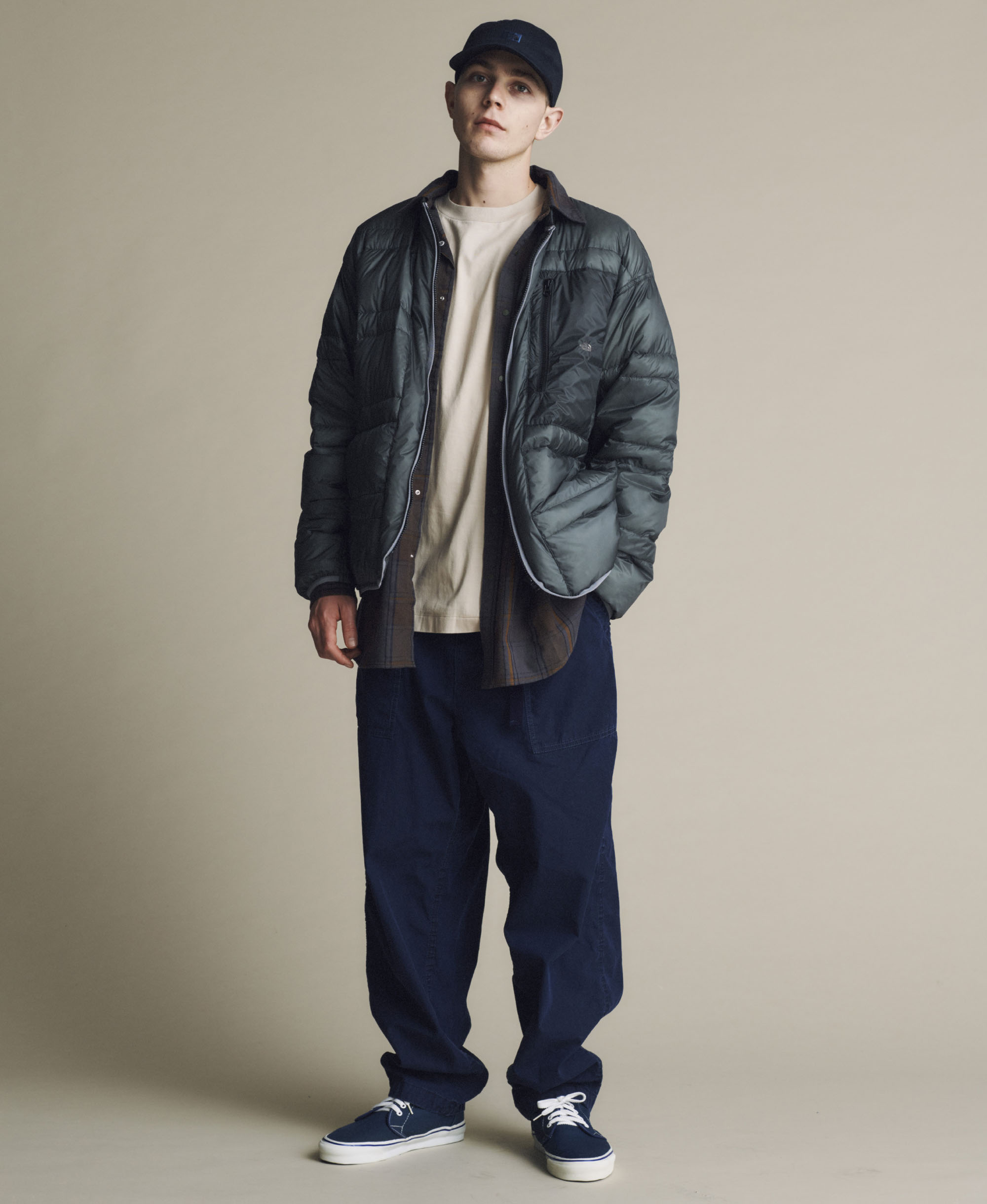the north face purple label herringbone twill wide cropped pants